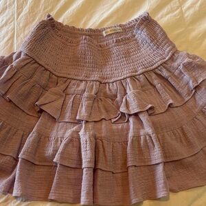 Elegant Lavender Ruffle Skirt